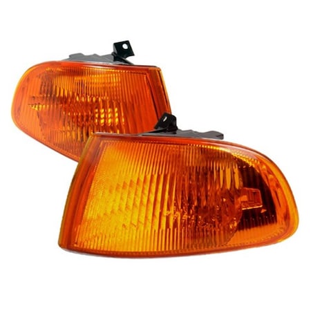 Overtime 2 by 3 Door Corner Lights for 92 to 95 Honda Civic, Amber - 10 x 10 x 12 in. OV2654116
